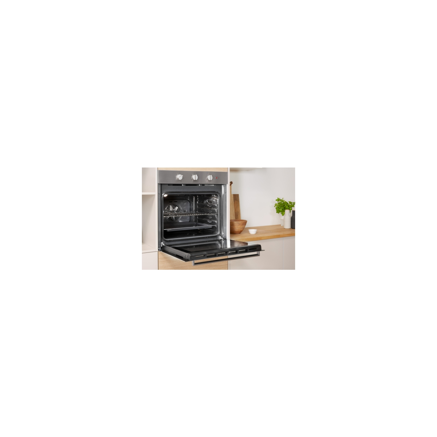 INDESIT IFW6230IXUK 59.5CM BUILT IN ELECTRIC SINGLE OVEN - STAINLESS STEEL - 1